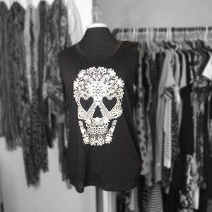 Fifth Sun Black Skull Tank
